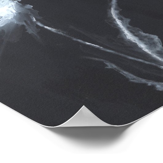 Rumi Quote Blume Kunst Schwarz-weiß Poster (Ecke)