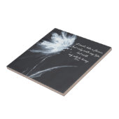 Rumi Quote Blume Schwarz-weiß Fliese (Seite)