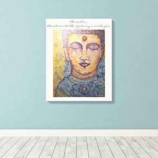 Rumi Quote Buddha Leinwand Wasserfarben Kunst (Insitu (Holzboden))