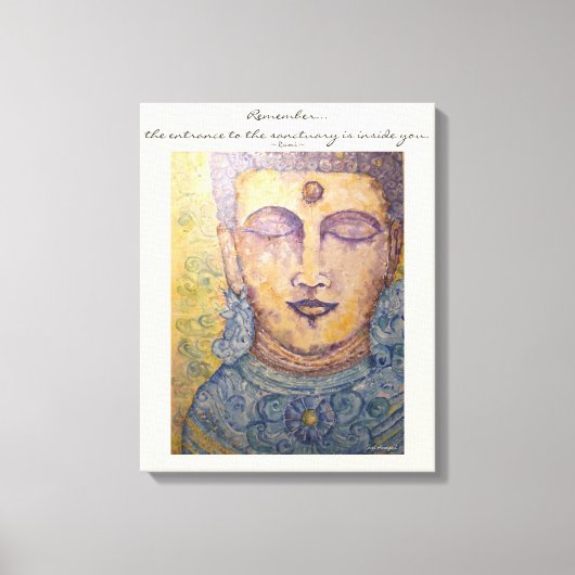 Rumi Quote Buddha Leinwand Wasserfarben Kunst (Vorderseite)