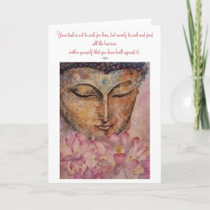 Rumi Quote Buddha Watercolor Art Grußkarte Karte