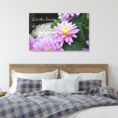 Rumi Quote Dahlia Canvas Print Leinwanddruck (Insitu (Schlafzimmer))