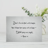 Rumi Quote Grußkarte Karte (Stehend Vorderseite)