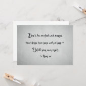 Rumi Quote Grußkarte Karte (Vorderseite/Rückseite Beispiel)