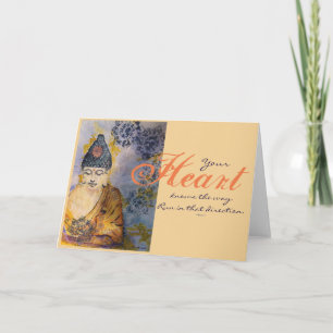 Rumi Quote Inspiration Buddha Art Greeting Card Karte