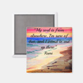 Rumi Quote Magnet (Vorderseite/Rückseite)