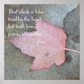 Rumi Quote Pink Leaf Poster (Vorne)