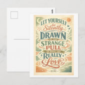 Rumi Quote: Strange Pull Postkarte (Vorne/Hinten)