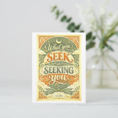 Rumi Quote: What You Seek Is Seeking You Postkarte (Stehend Vorderseite)