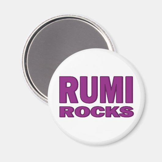 Rumi Rocks Magnet (Vorderseite/Rückseite)