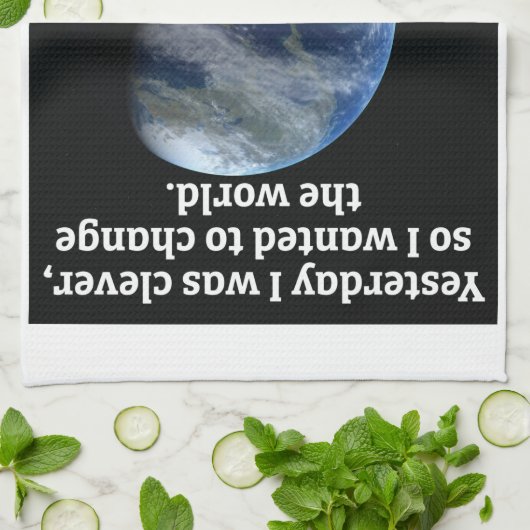 Rumi - Selbstveränderung Geschirrtuch (Gefaltet)