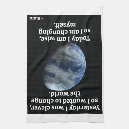 Rumi - Selbstveränderung Geschirrtuch (Vertikal)