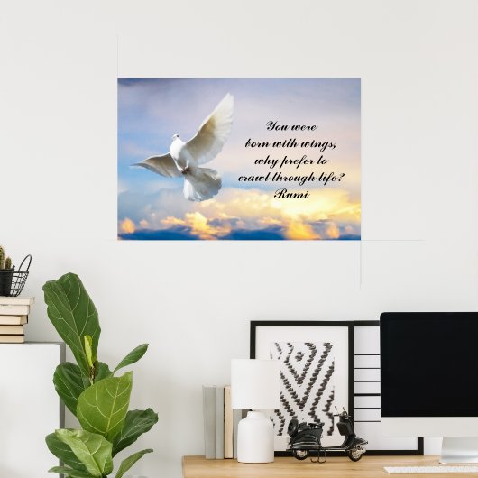 Rumi Sie waren geboren mit Flügeln Poster (Heimbüro)