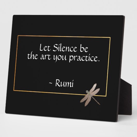 Rumi Silence Quote Tabletop Fotoplatte (Seite)