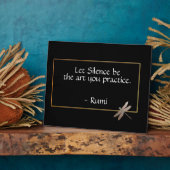 Rumi Silence Quote Tabletop Fotoplatte (Seite)