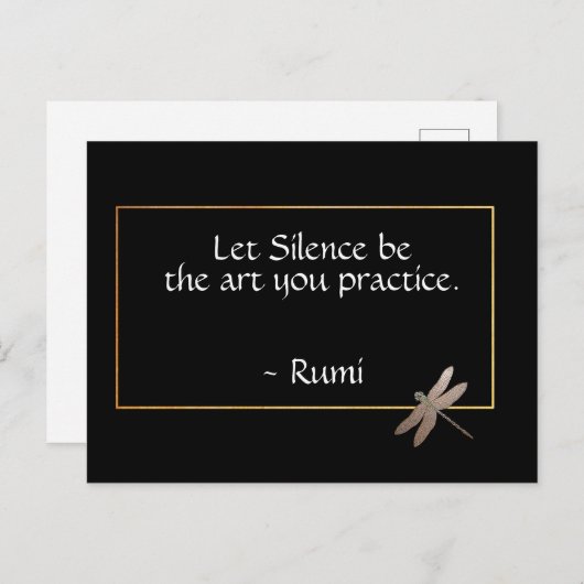 Rumi Silence Zitat Postkarte (Vorne/Hinten)