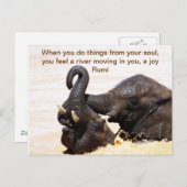 Rumi Soul joy Ankündigungspostkarte (Vorne/Hinten)