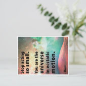 Rumi - Stoppt Schauspiel so klein Postkarte (Stehend Vorderseite)