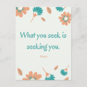 Rumi sucht Zitat Postkarte (Vorderseite)