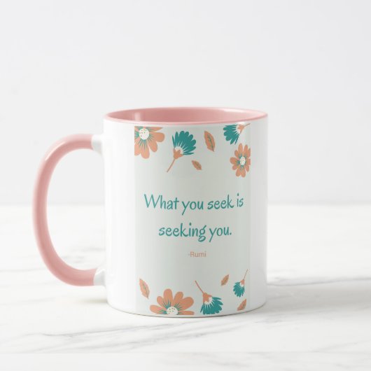 Rumi sucht Zitat Tasse (Links)