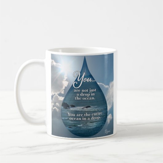 Rumi ~ Tauchen im Ozean Kaffeetasse (Links)