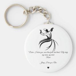 Rumi Valentine Love you poetry  Keychain Schlüsselanhänger