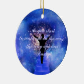 Rumi Vertrauen Sie dem Weg Keramik Ornament (Rechts)