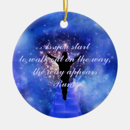 Rumi Vertrauen Sie dem Weg Keramik Ornament (Vorne)