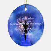 Rumi Vertrauen Sie dem Weg Keramik Ornament (Links)