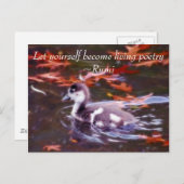 Rumi wird lebende Poesie Postkarte (Vorne/Hinten)
