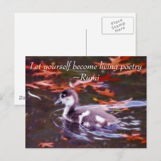 Rumi wird lebende Poesie Postkarte (Vorne/Hinten)
