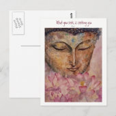 Rumi Zen Quote Buddha Wasserfarben Kunst Karte (Vorne/Hinten)