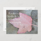Rumi Zitat Autumn Leaf Postcard Postkarte (Vorne/Hinten)
