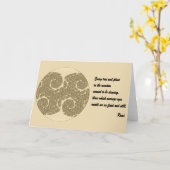 Rumi Zitat-Gruß-Karte. Baum-Mandala-Entwurf Karte (Gelbe Blume)