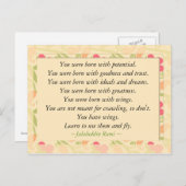 Rumi Zitat Inspiration Motivierend Postkarte (Vorne/Hinten)