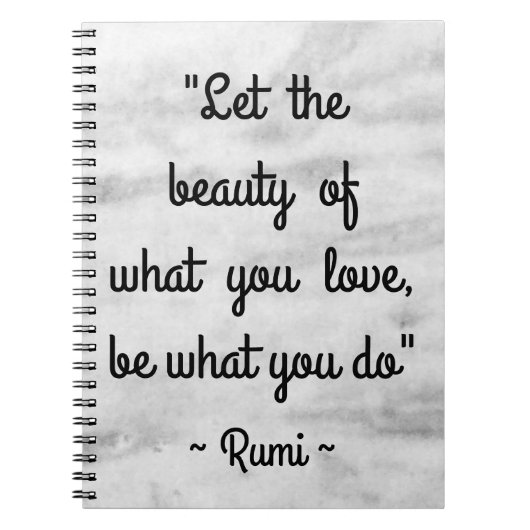 Rumi Zitat inspirierend Notizblock (Vorderseite)