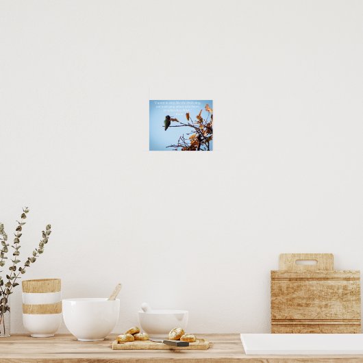 Rumi Zitat mit Hummingbird Poster (Küche)