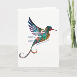 Rumi Zitat mit Kolibri-Gruß-Karte Karte