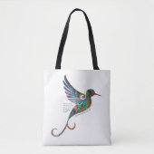Rumi Zitat mit Kolibri-Taschen-Tasche Tasche (Vorderseite)