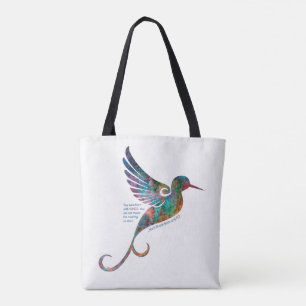 Rumi Zitat mit Kolibri-Taschen-Tasche Tasche