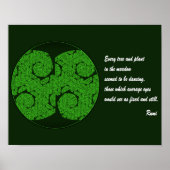 Rumi Zitat Poster Art. Tree Mandala Inspiration. (Vorne)