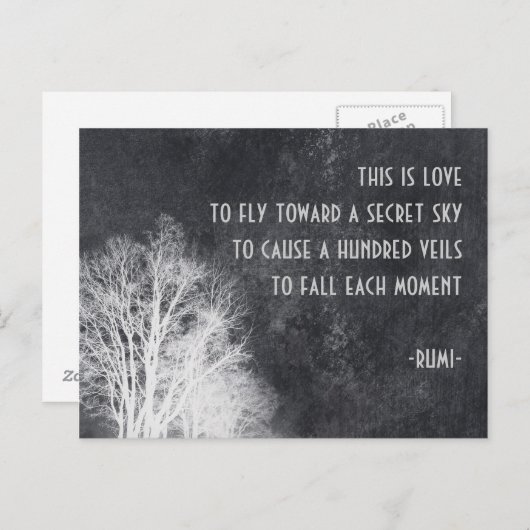Rumi Zitat Postkarte (Vorne/Hinten)
