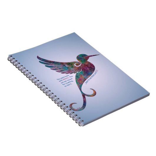 Rumi Zitat "Sie waren geboren mit Flügeln " Notizblock (Rechte Seite)