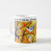 Rumi Zitat-Vögelwatercolor-Kunst-Kaffee-Tasse Kaffeetasse (Vorderseite Links)