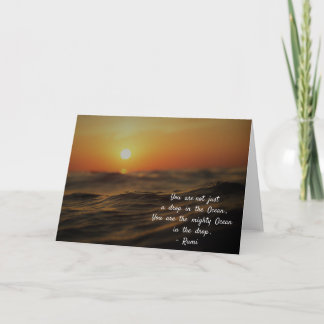 Rumi zitiert über das Leben. Du bist nicht nur ein Karte