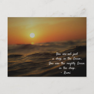 Rumi zitiert über das Leben. Du bist nicht nur ein Postkarte