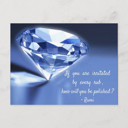 Rumi zitiert über das Leben. Wie werden Sie polier Postkarte (Vorderseite)