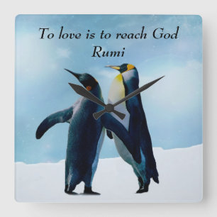 Rumi zur Liebe ist, Gott zu erreichen Quadratische Wanduhr