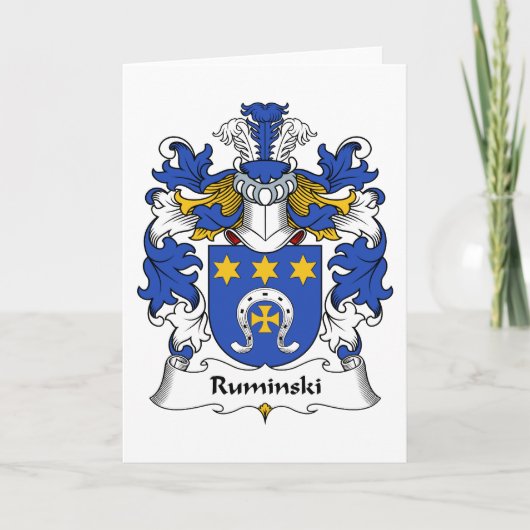Ruminski-Familienwappen Karte (Vorderseite)
