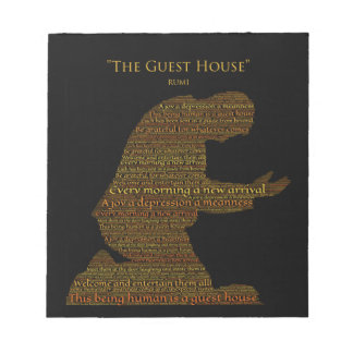 Rumis Gedicht "The Guest House" Notizblock